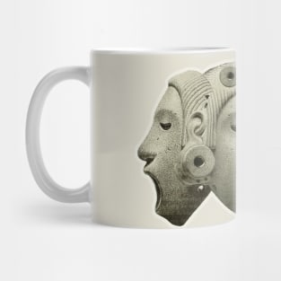 Idol of Fate Three Mouths Sculpture Amerindian Mug